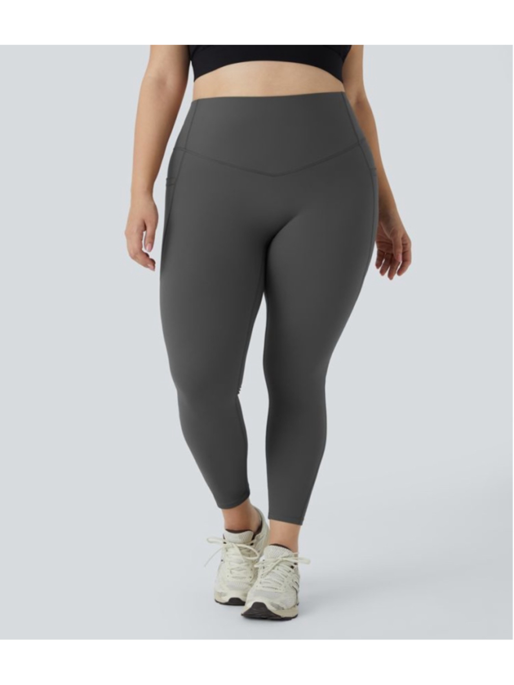 Halara UltraSculpt™ High Waisted Tummy Control Gray 7/8 Leggings Size 1X